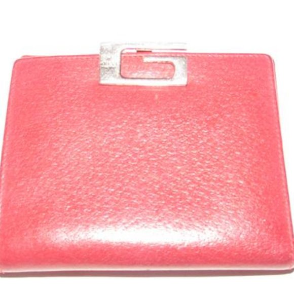 Gucci True Red Bi-fold Gold Hinged Closure - Picture 1 of 11
